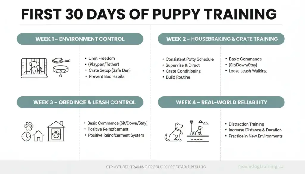 First 30 days of puppy training guide